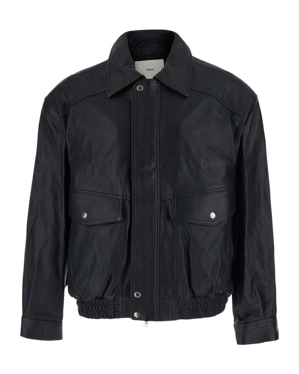 DUNST Black Oversized Leather Jacket