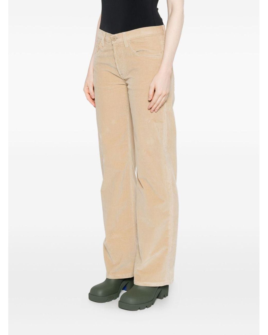 Dondup Natural Jacklyn Wide-Leg Corduroy Pants