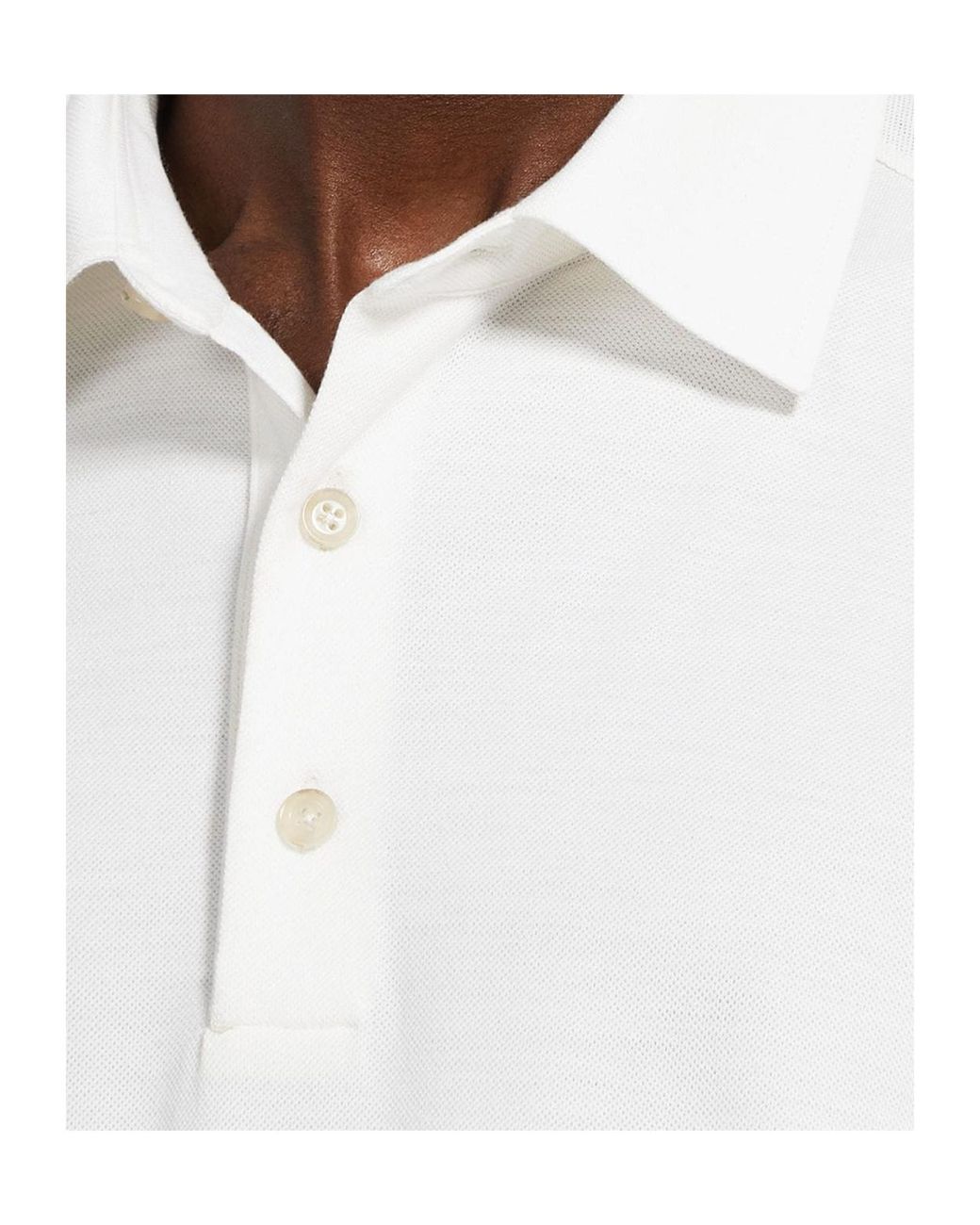 Zegna White Vellus Aureum Polo Shirt for men