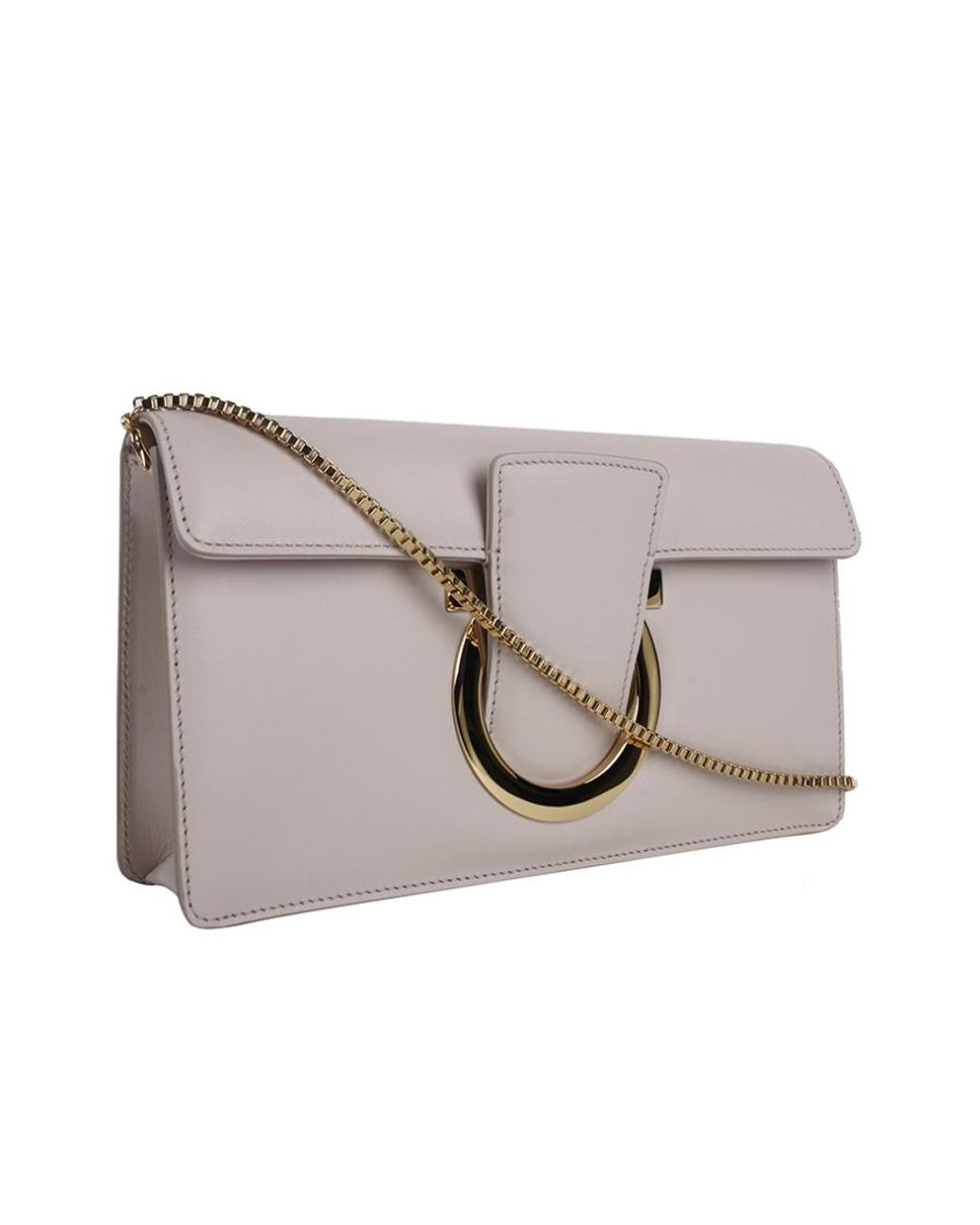 Ferragamo Gray Flip Open And Close Single Shoulder Bag