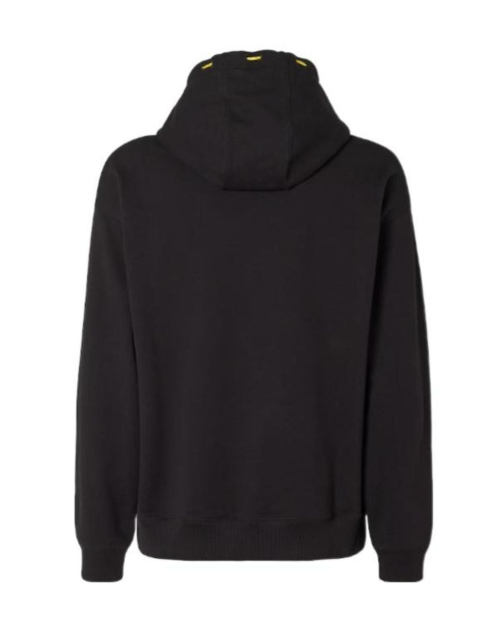 Fendi Black Ff Embroidered Drawstring Hoodie for men