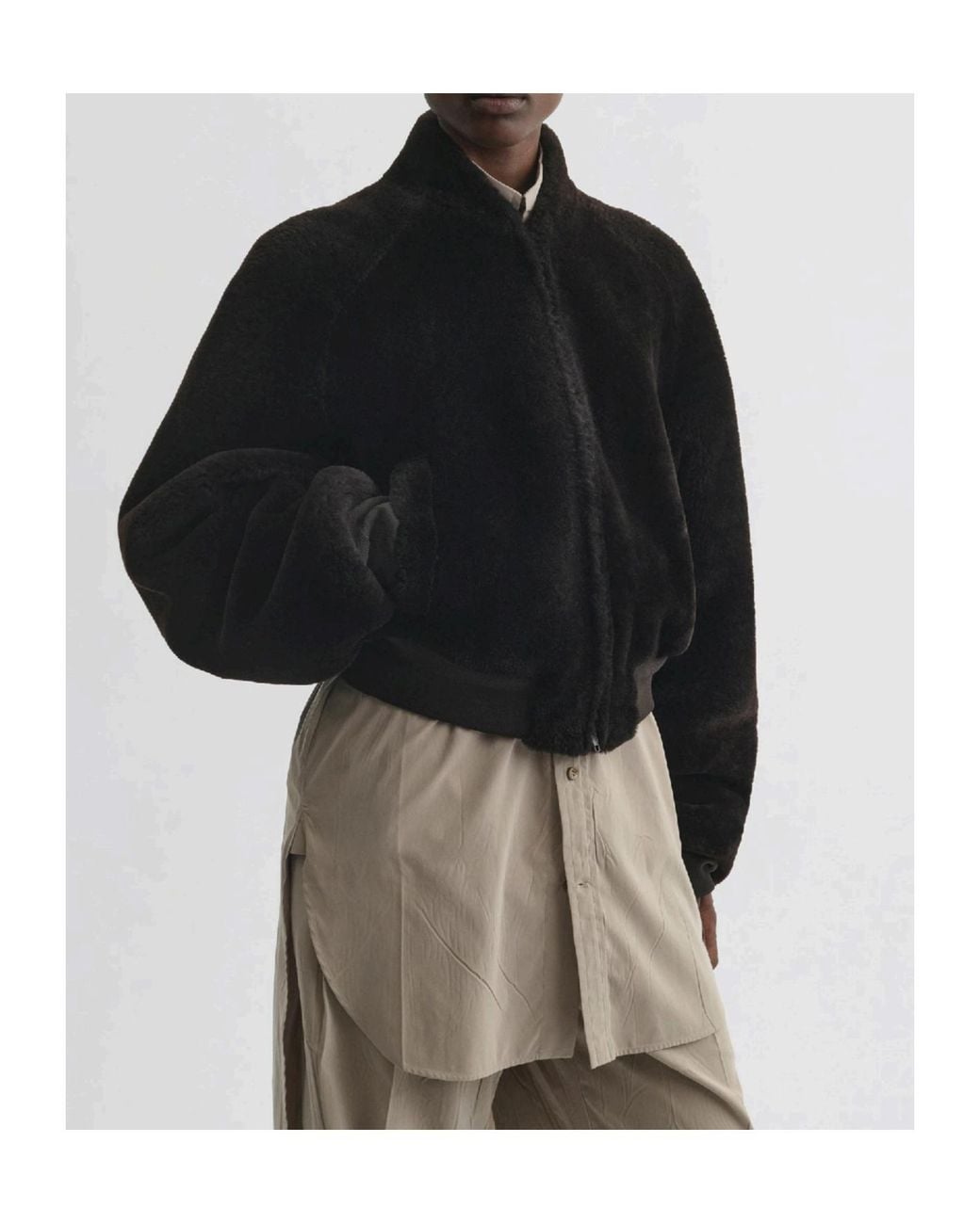 Phoebe Philo Black Bomber Jacket
