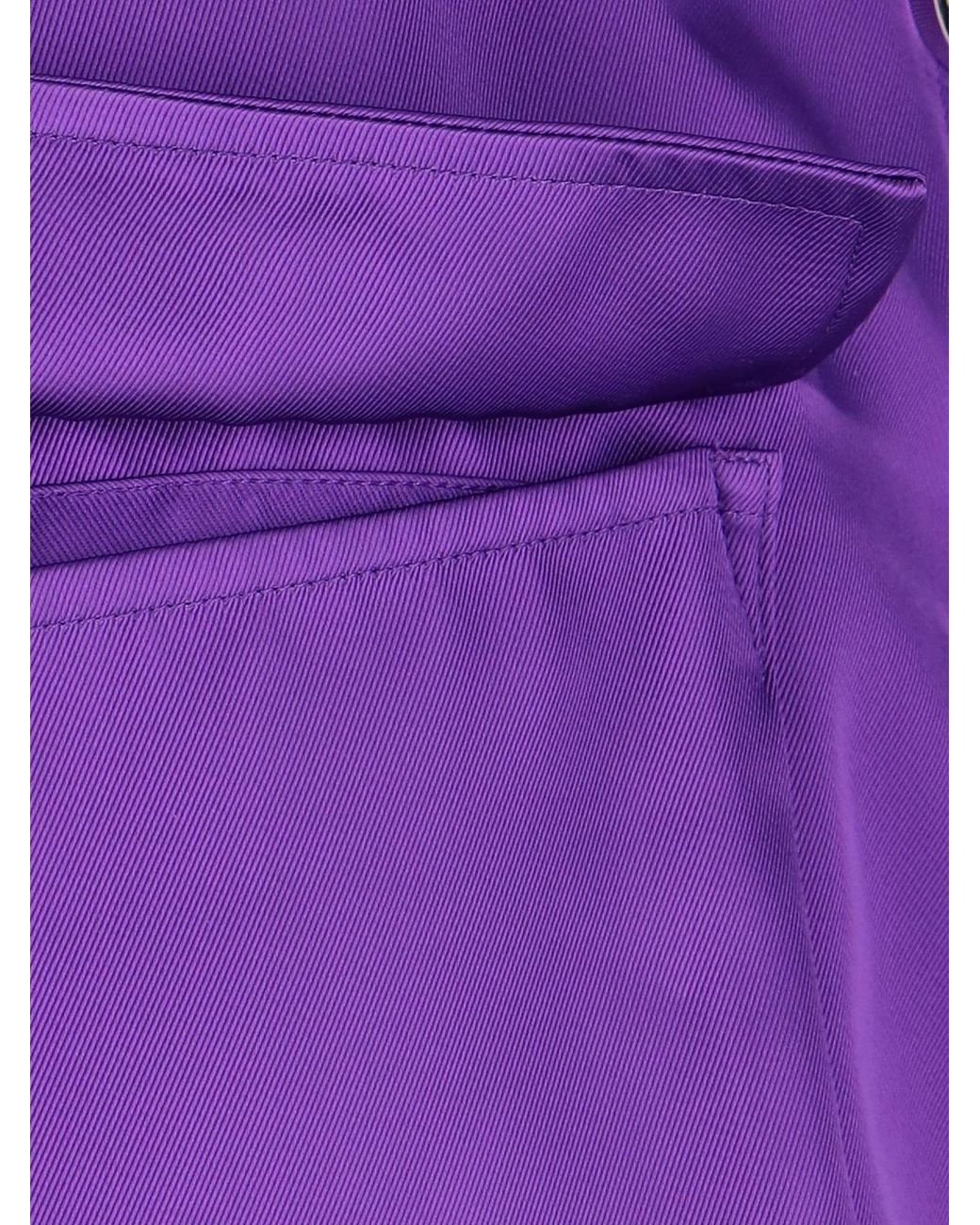 Versace Purple Medusa Plaque Zipped Mini Skirt
