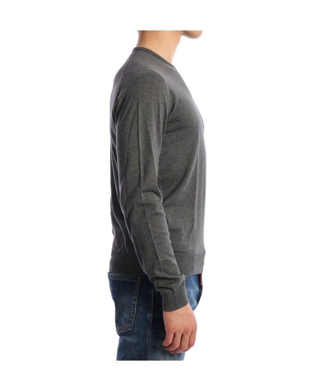 John Smedley Gray Hatfield Crewneck Knitted Jumper for men