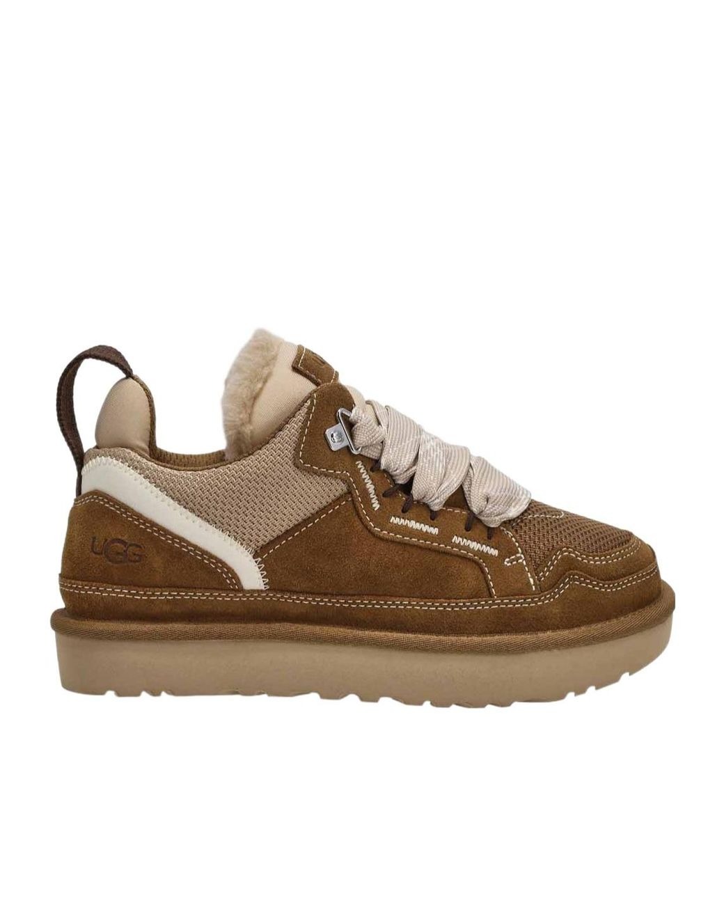 Ugg Brown Lowmel Lace-Up Sneakers