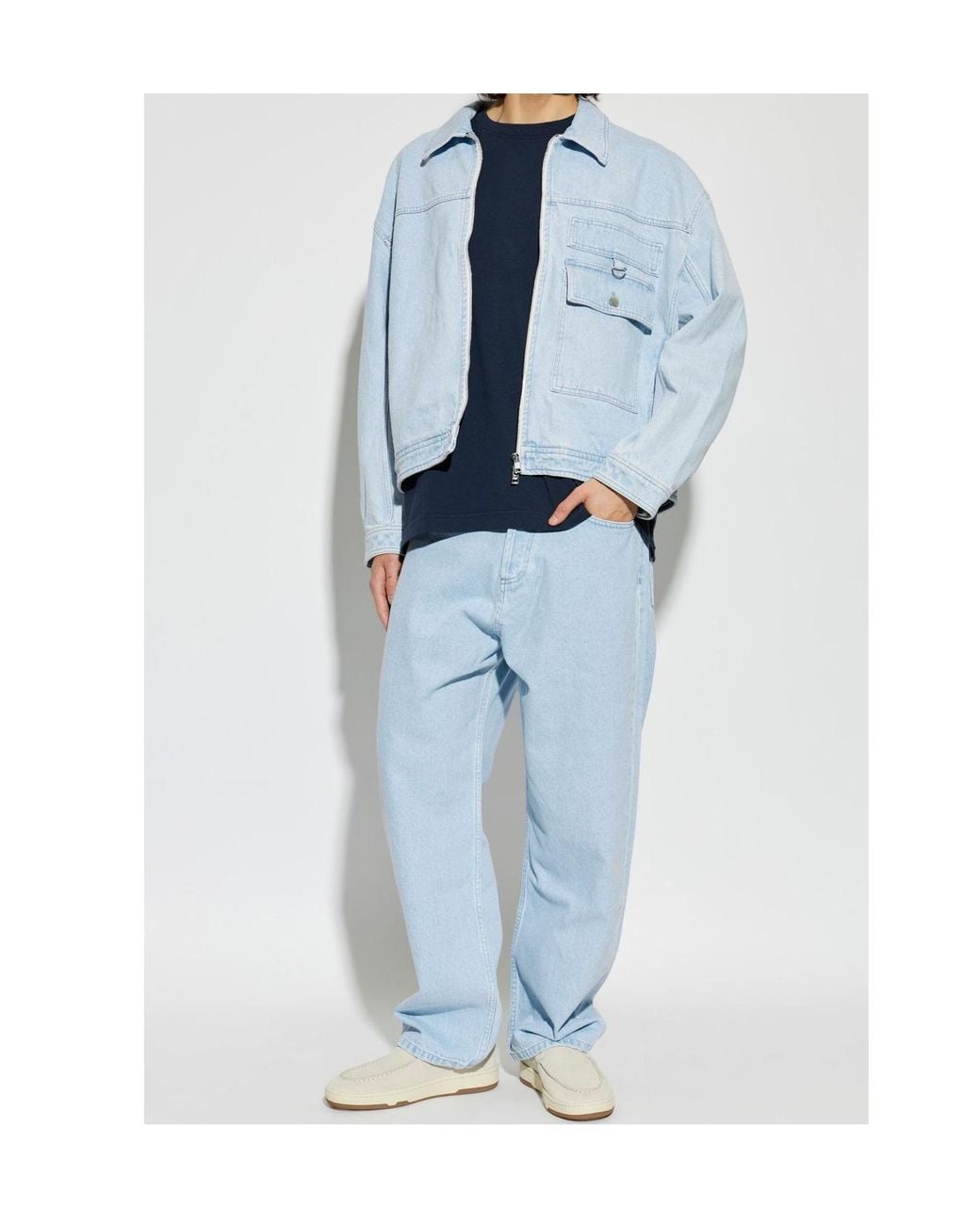 Lanvin White Contrast-Panel Loafers for men