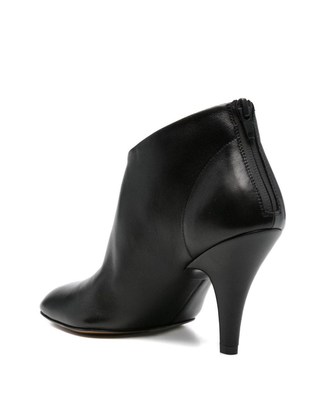 Phoebe Philo Black Square Toe Ankle Boots