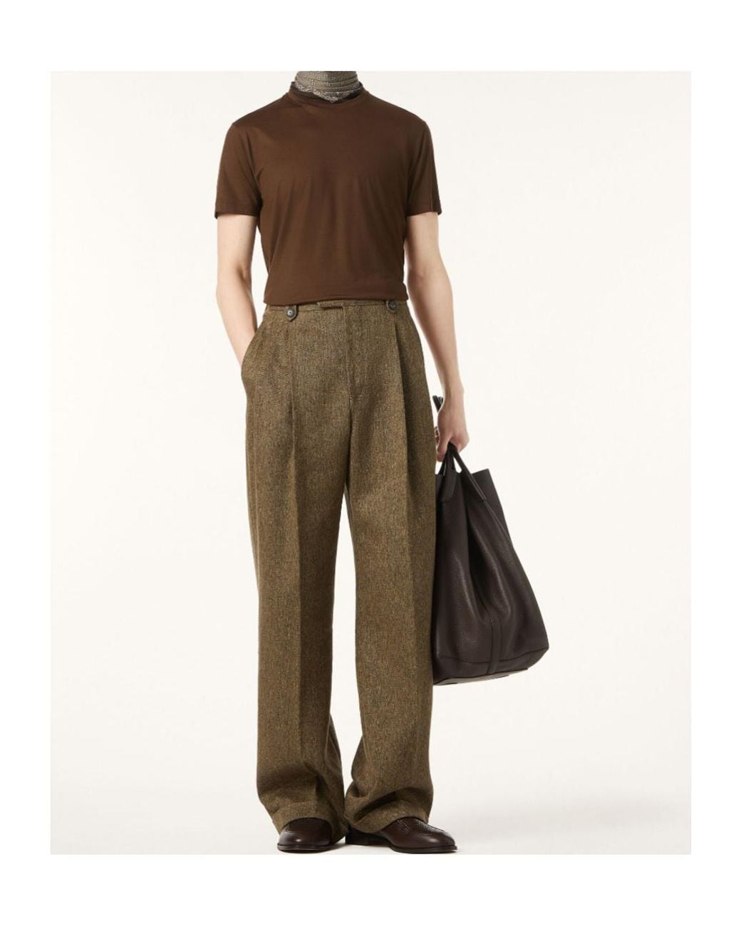 Loro Piana Brown Como The Gift Of Kings T-Shirt for men