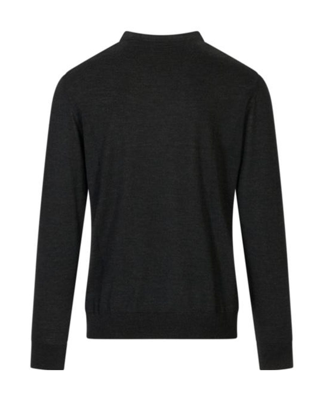 Kiton Black Long-Sleeved Sweater for men