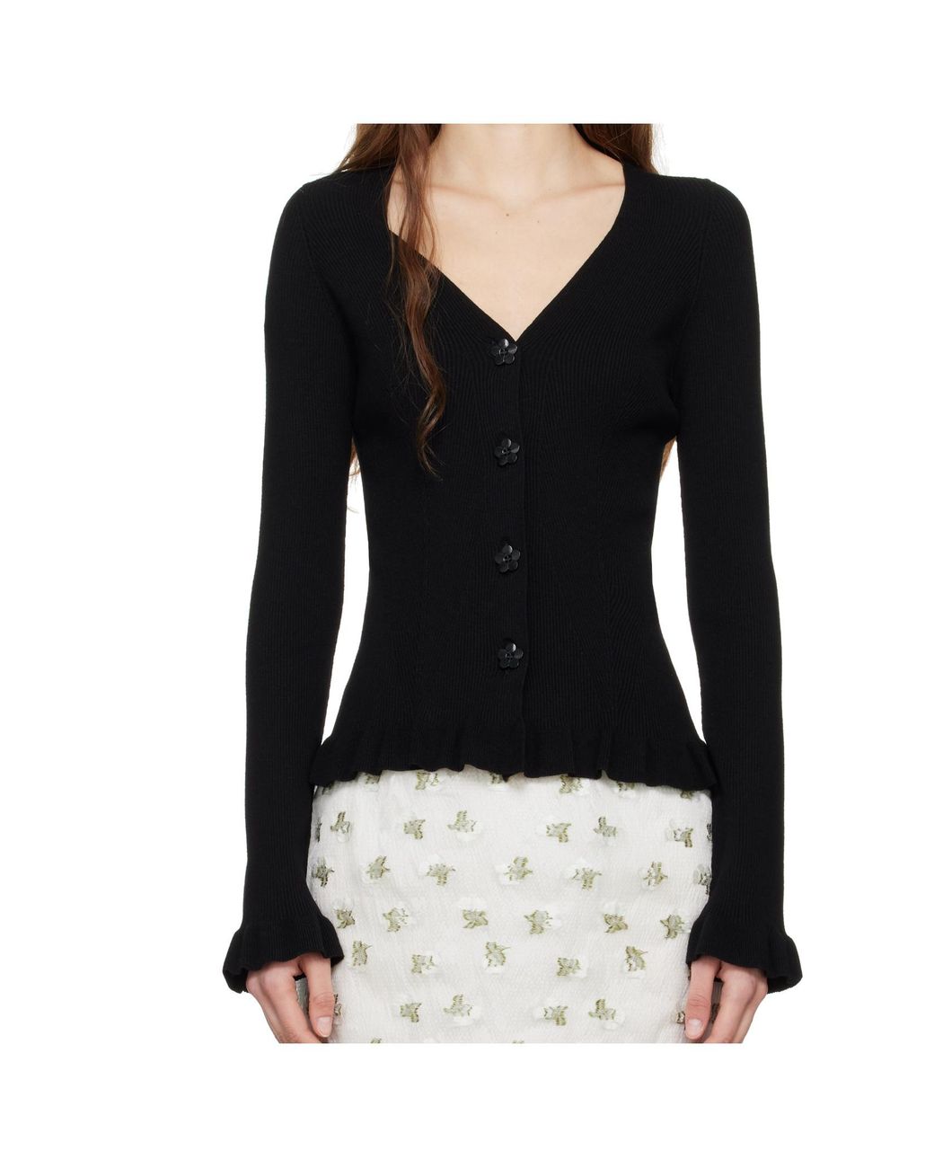 CECILIE BAHNSEN Black Cassia Cardigan