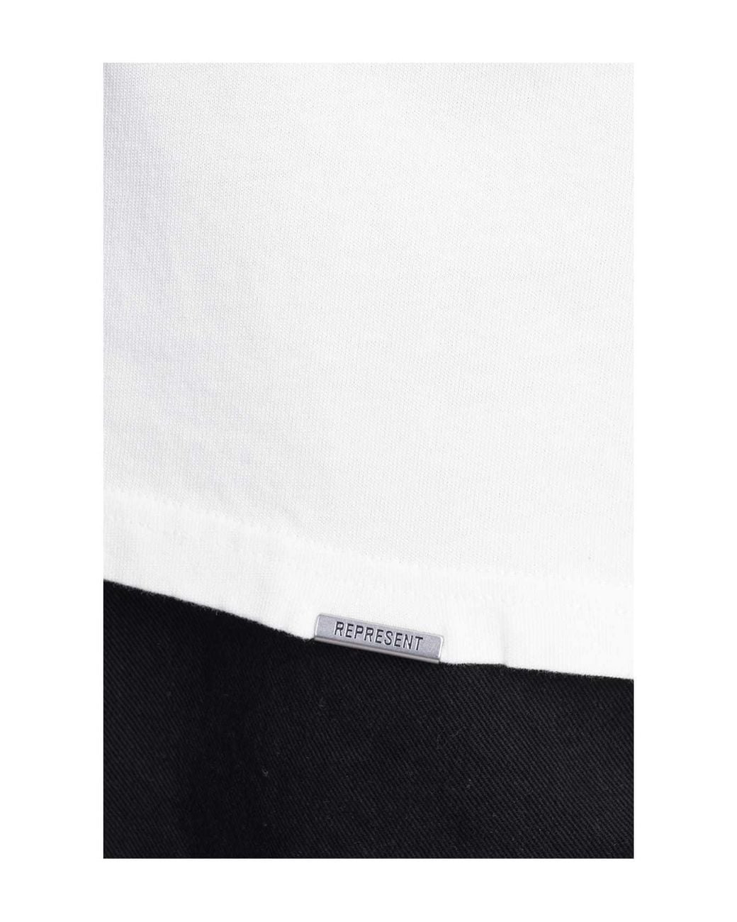 Represent White Logo-Print Cotton T-Shirt for men