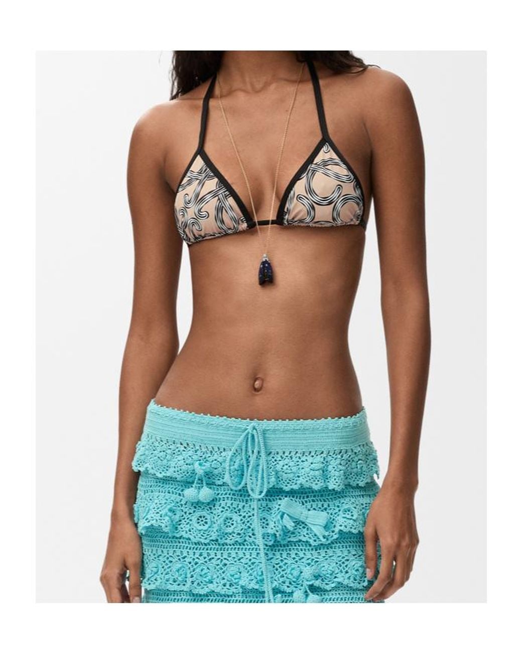 Loewe White Sea Triangle Bikini Top