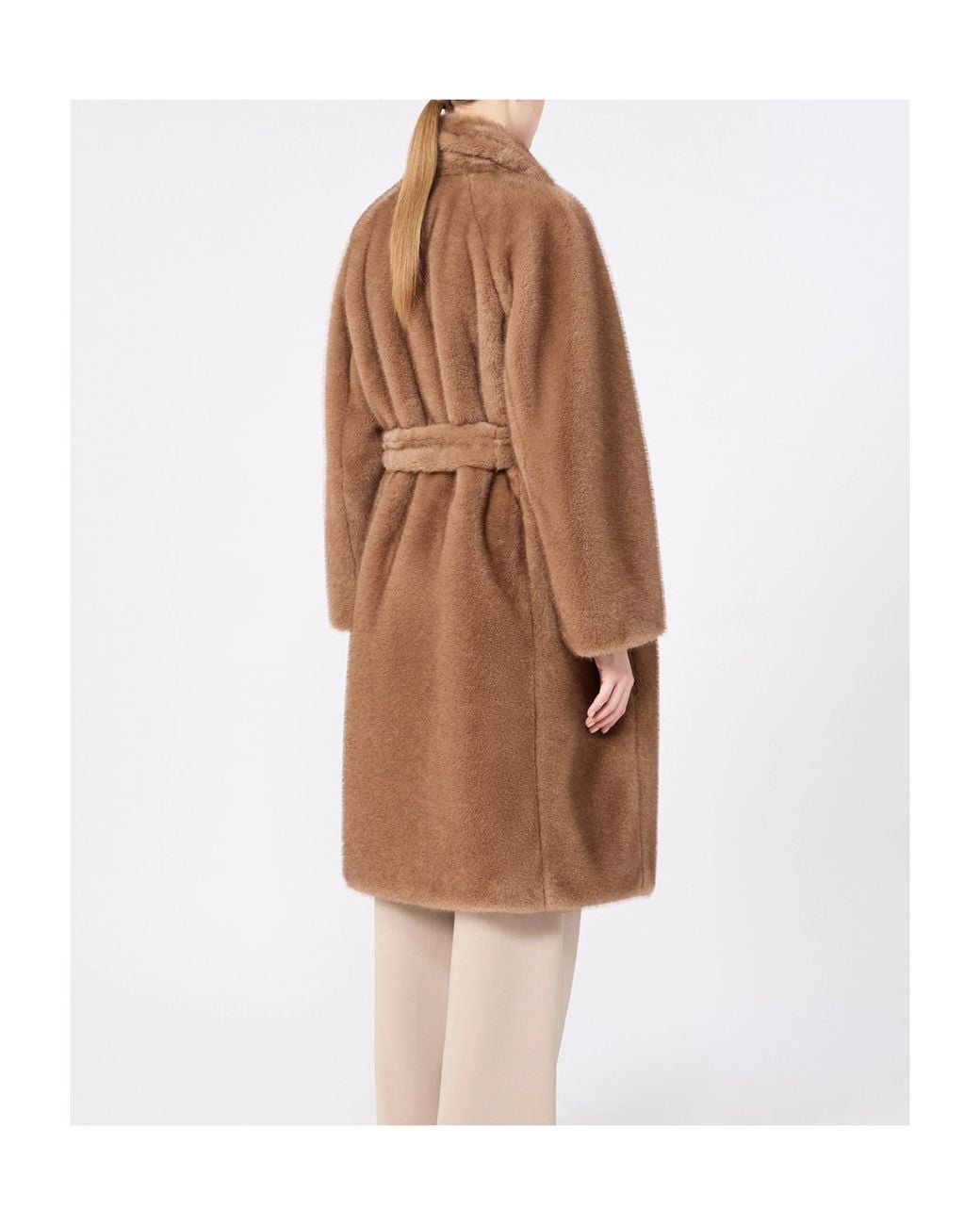 Max Mara Brown Soft-Textured Wrap Coat