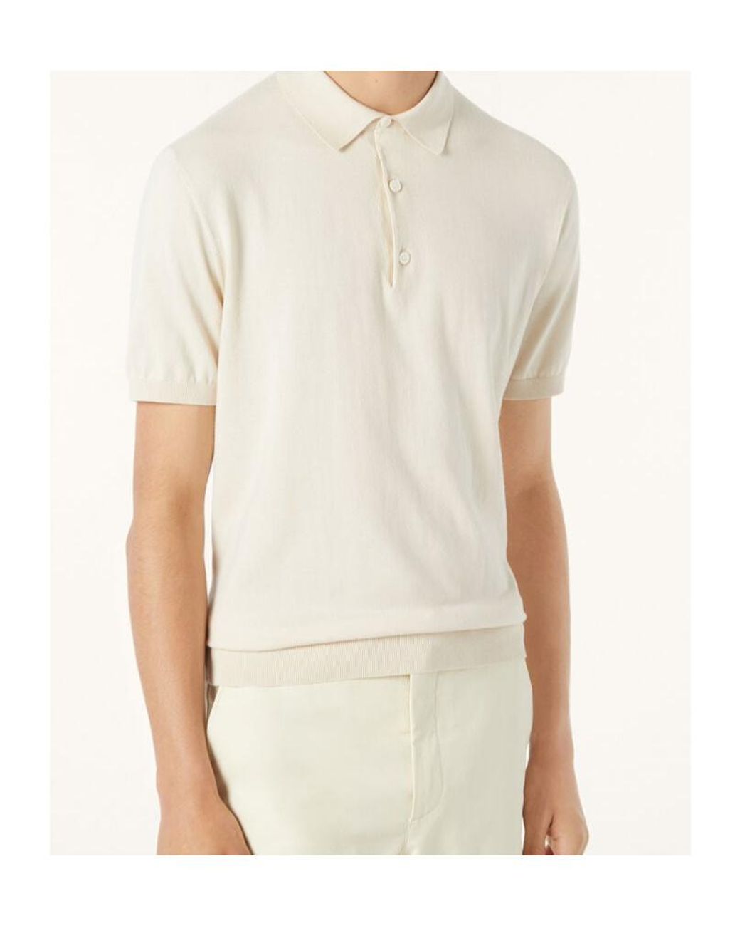 Loro Piana White Polo Shirt for men