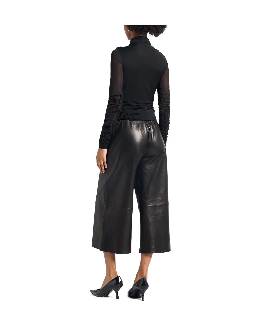Max Mara Black Solid-Color Long-Sleeved Shirt