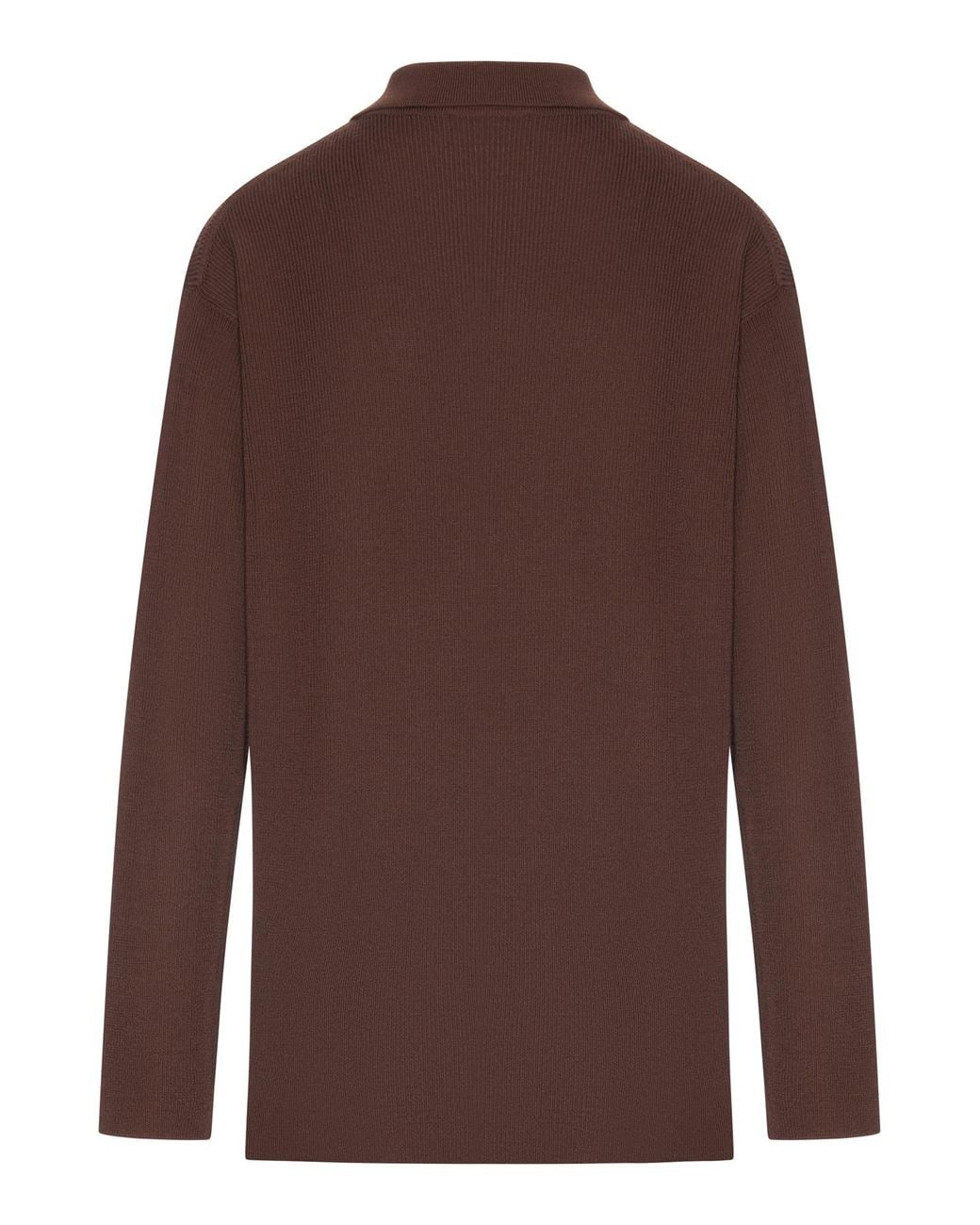 Miu Miu Brown Wool Polo Sweater