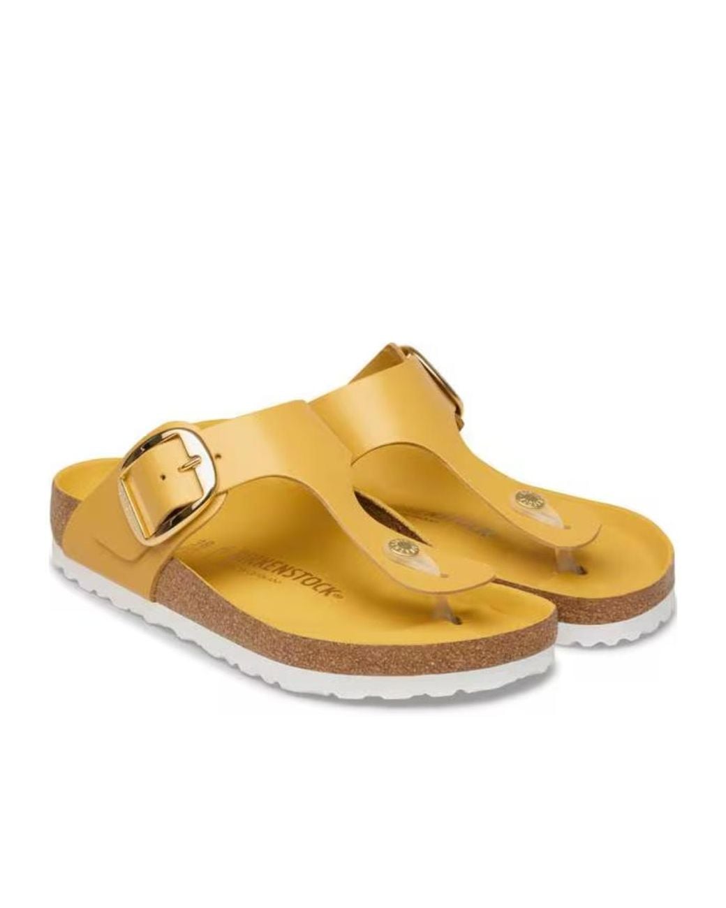 Birkenstock Yellow Gizeh Big Buckle Sandals