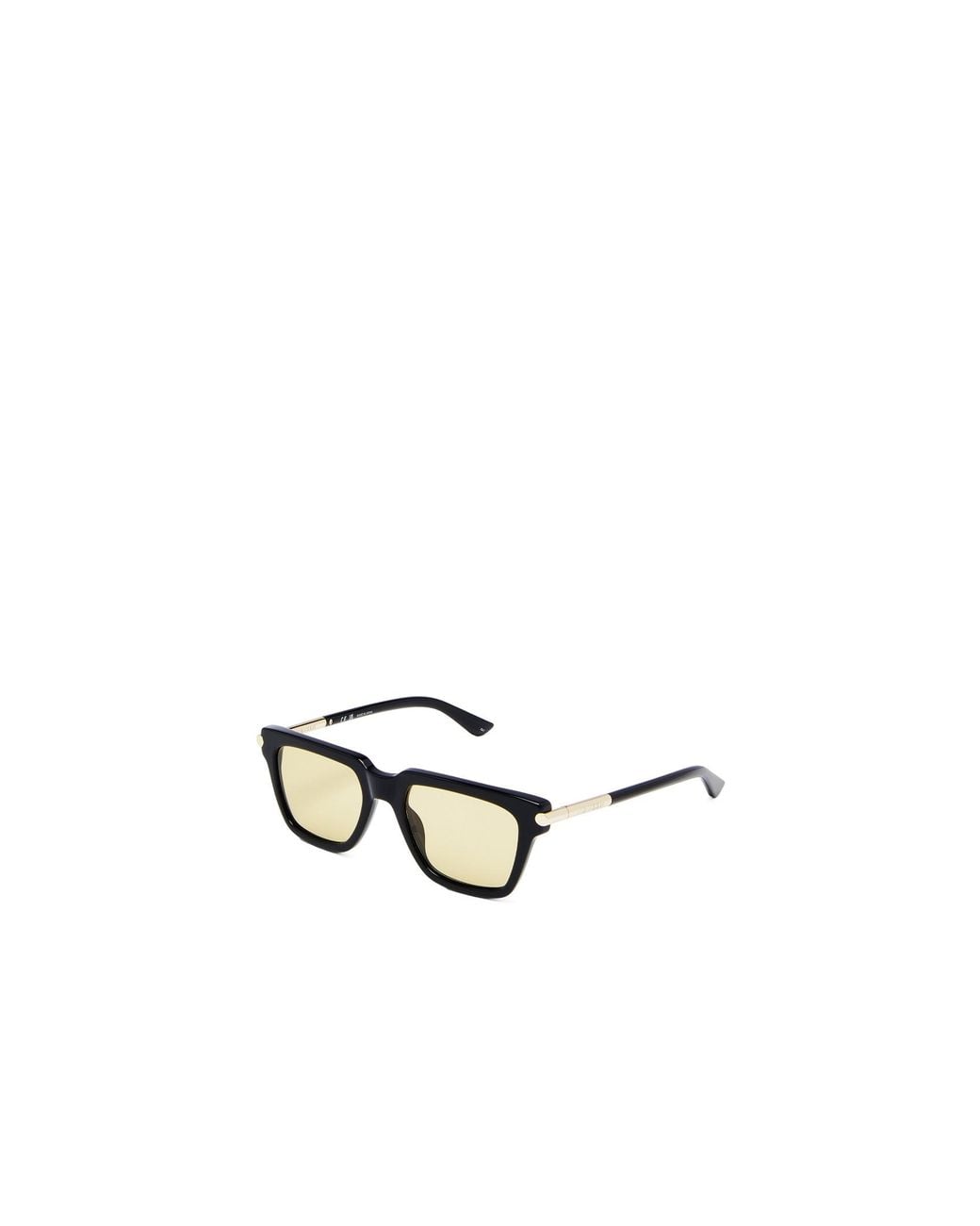 McQueen Metallic Eyewear T-Bar Icon Square Frame Sunglasses for men