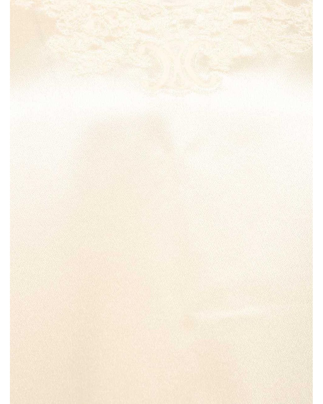 Céline Natural Embroidered Top