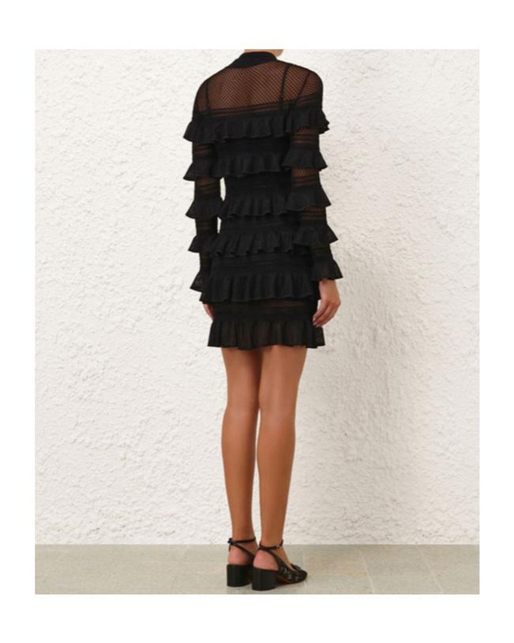 Zimmermann Black Crush Mini Dress