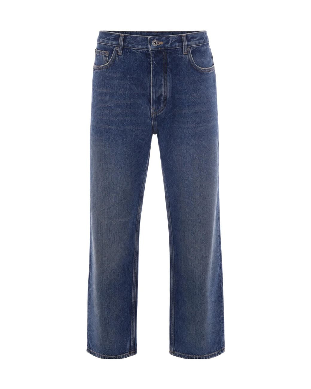 Off-White c/o Virgil Abloh Blue Logo Patch Straight Leg Jeans for men
