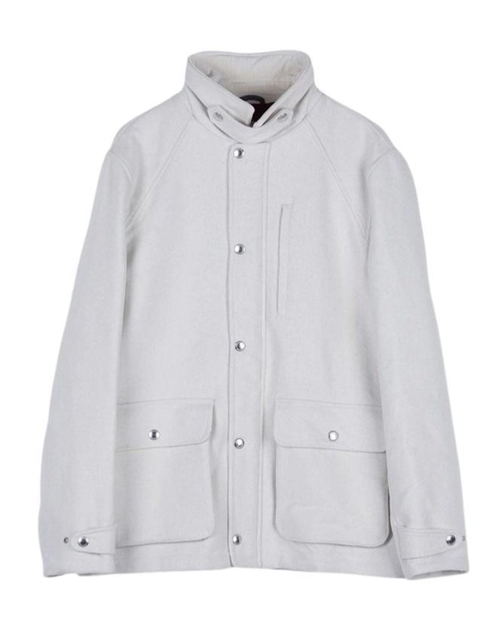 Brunello Cucinelli White Long-Sleeved Jacket for men