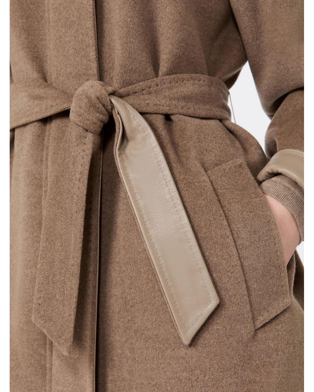 Max Mara Natural Long-Sleeved Coat