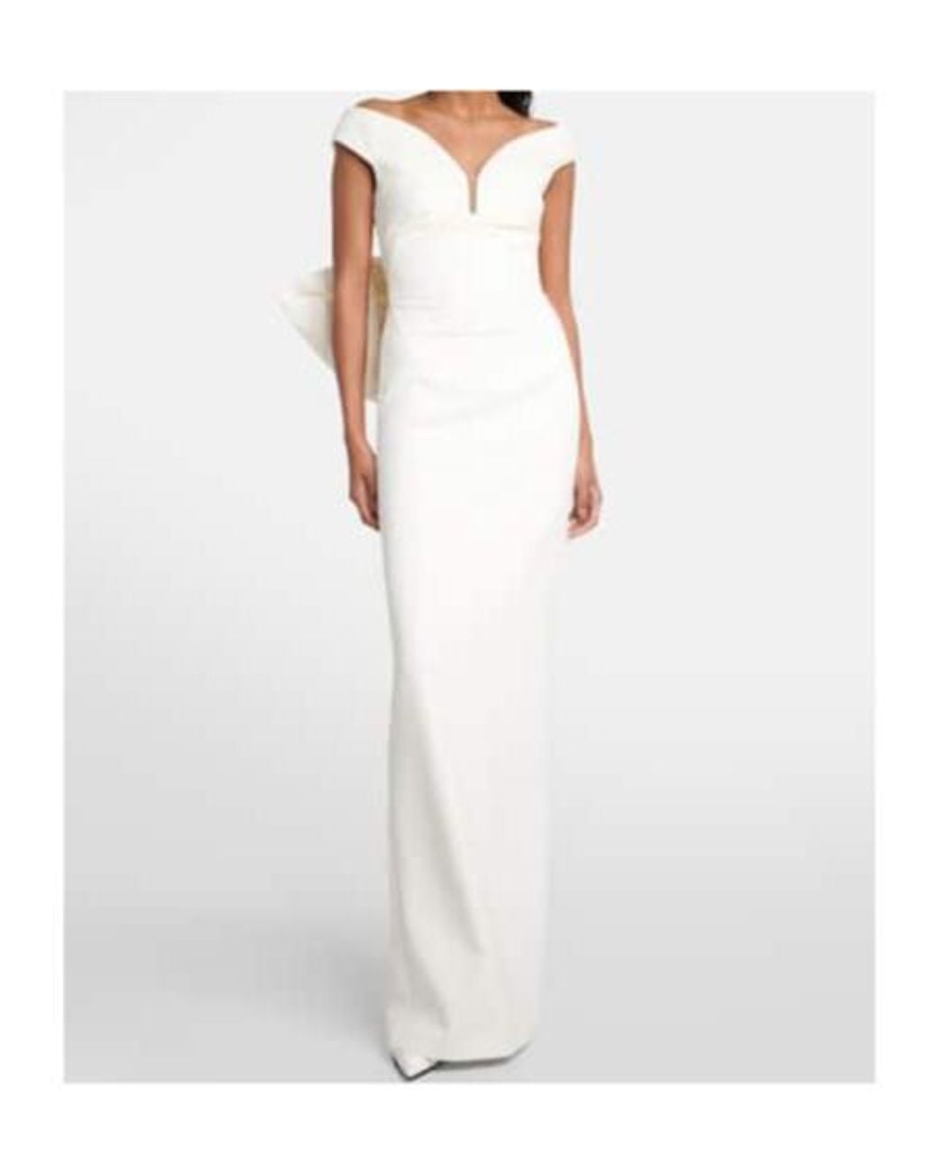Safiyaa White Bridal Damona Embellished Gown