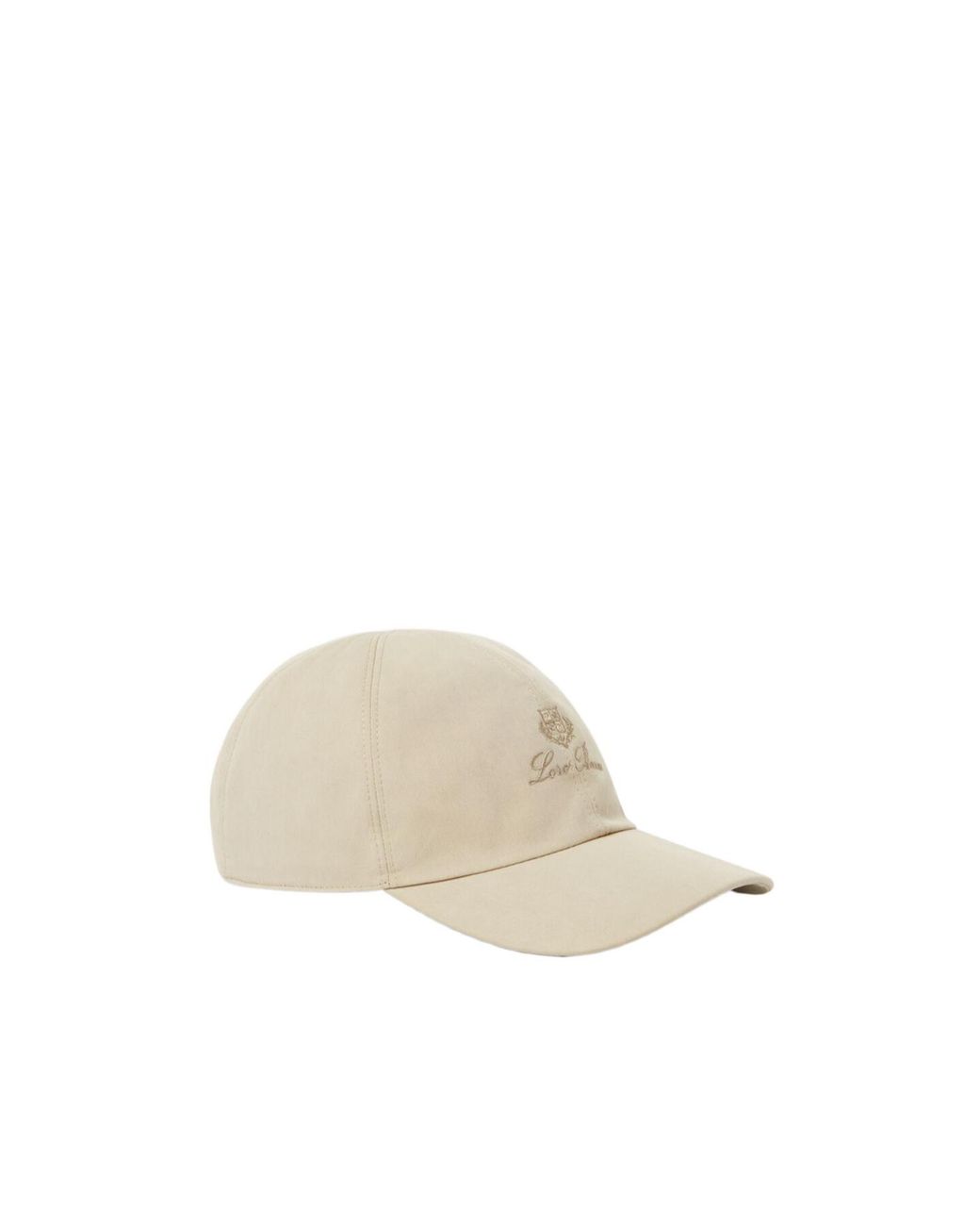 Loro Piana White Logo Embroidered Baseball Cap for men