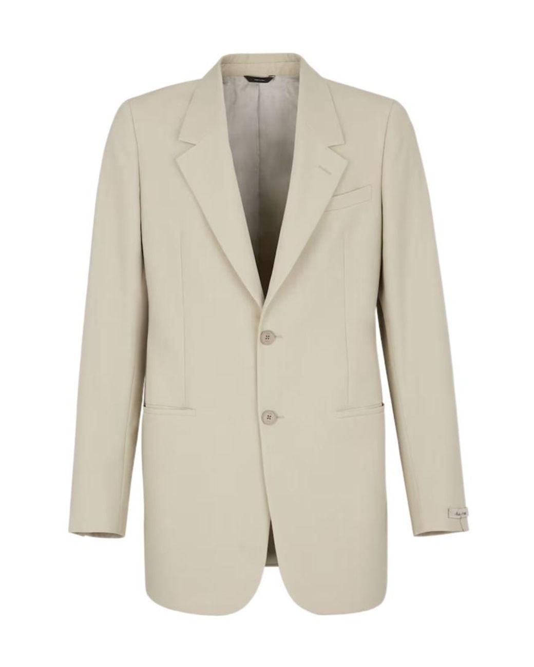 Fendi Natural Single Breasted Tailored Blazer for men