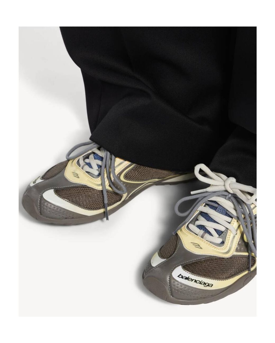 Balenciaga Green Radar Gradient Lines Sneaker for men