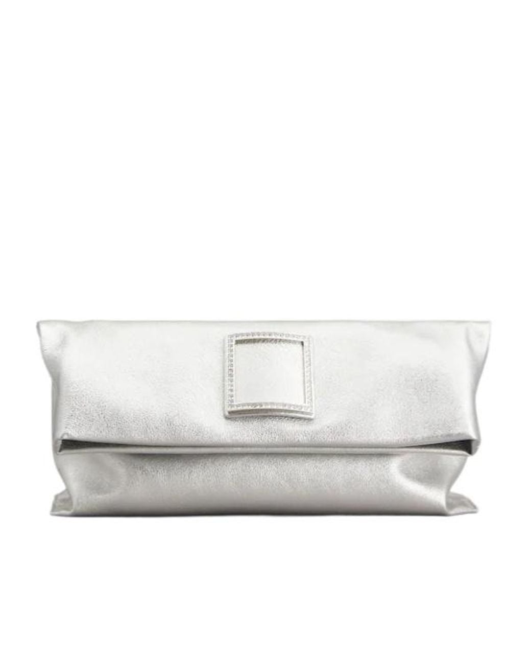 Roger Vivier White Trompette Clutch Bag