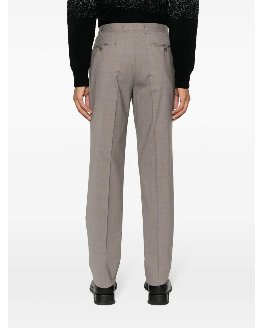 Canali Gray Casual Pants With Belt Loops for men