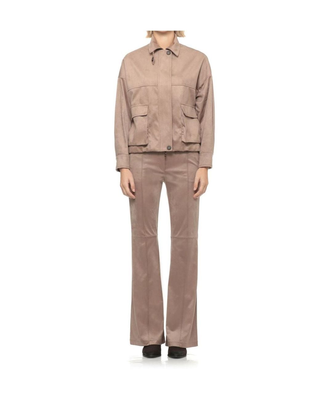 D.exterior Brown Bomber Jacket