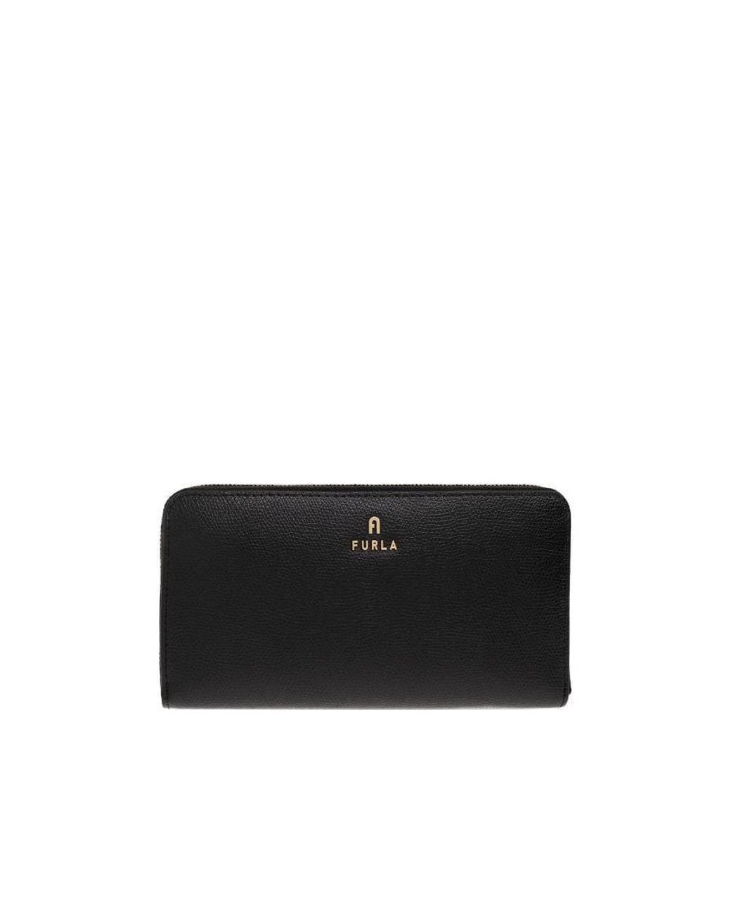 Furla Black Camelia Zipped Wallet