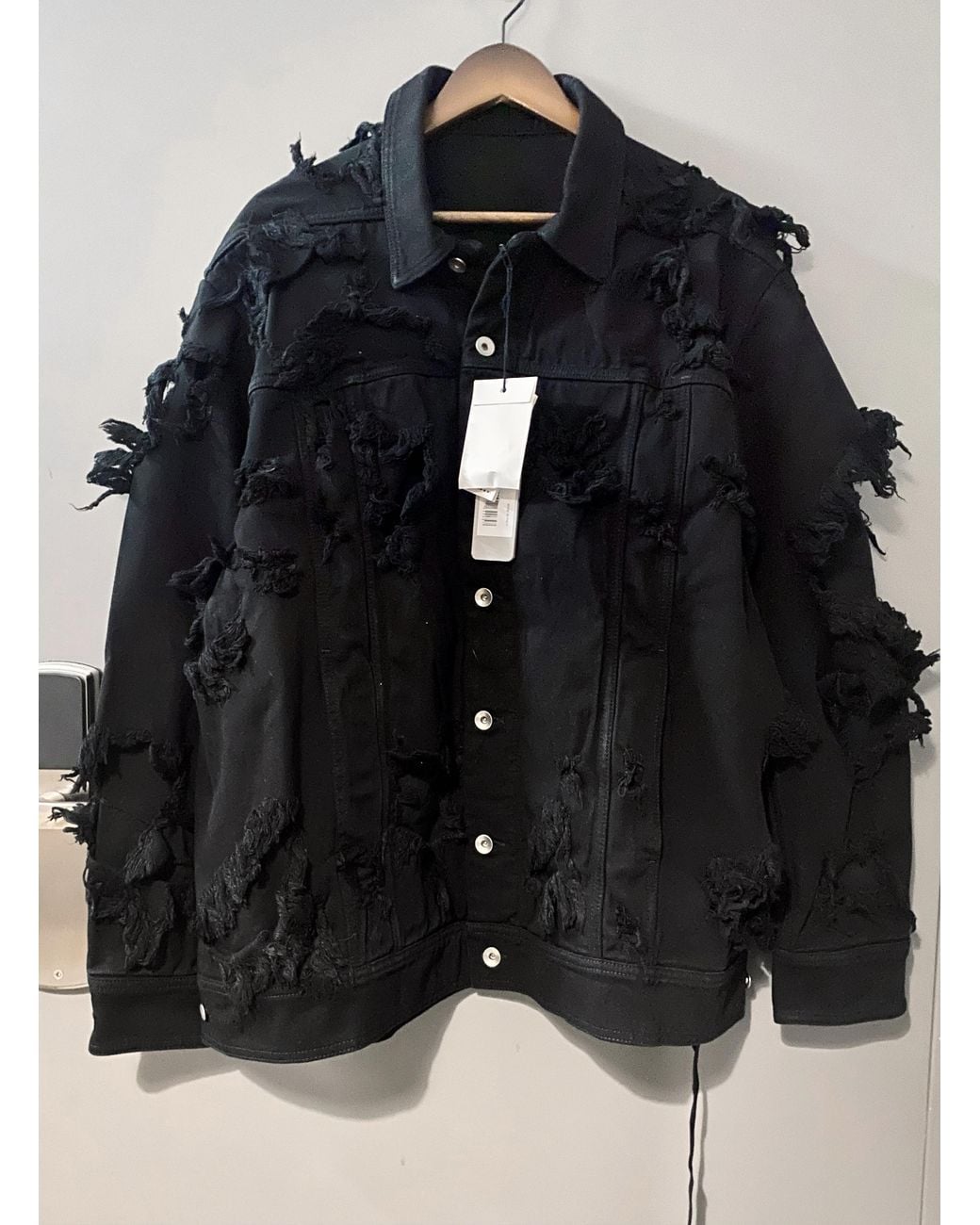 Rick Owens Black Layered Detailed Jacket for men