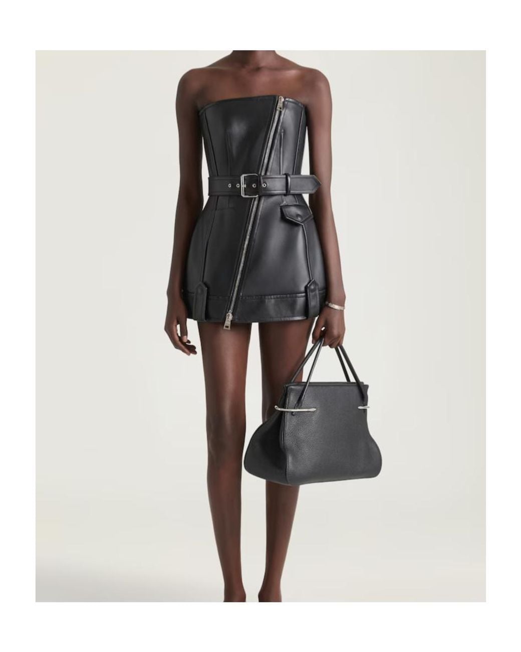 Givenchy Black Mini Bustier Biker Dress