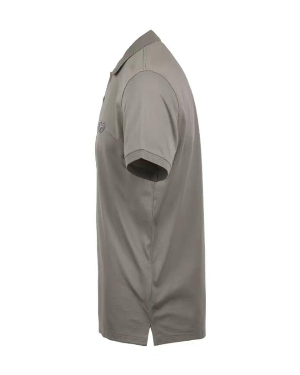 Emporio Armani Gray Logo-Embroidered Polo Shirt for men