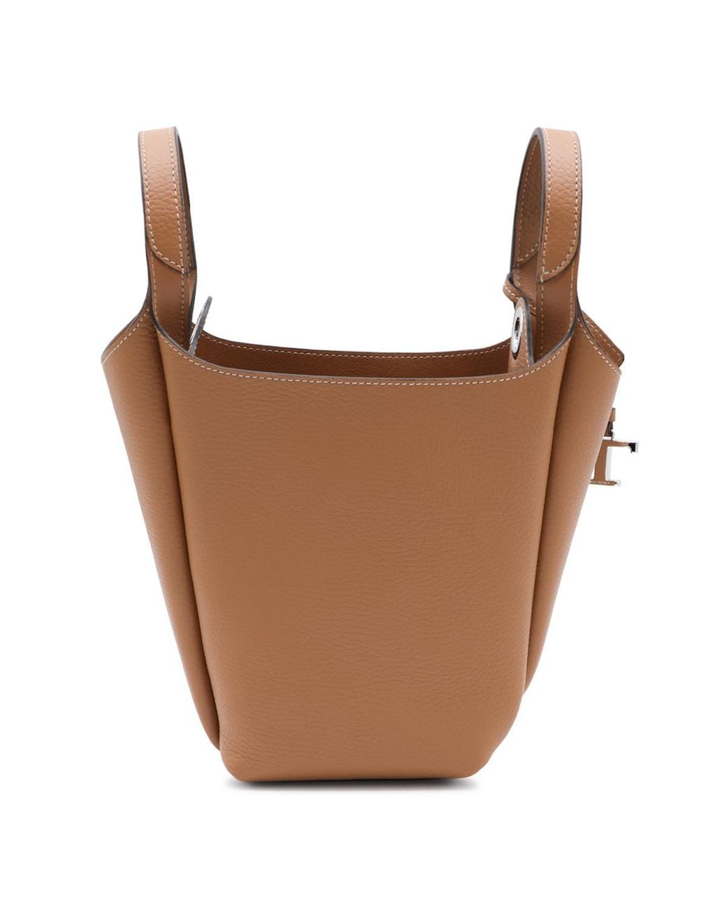 Tod's Brown Structured Bucket Bag