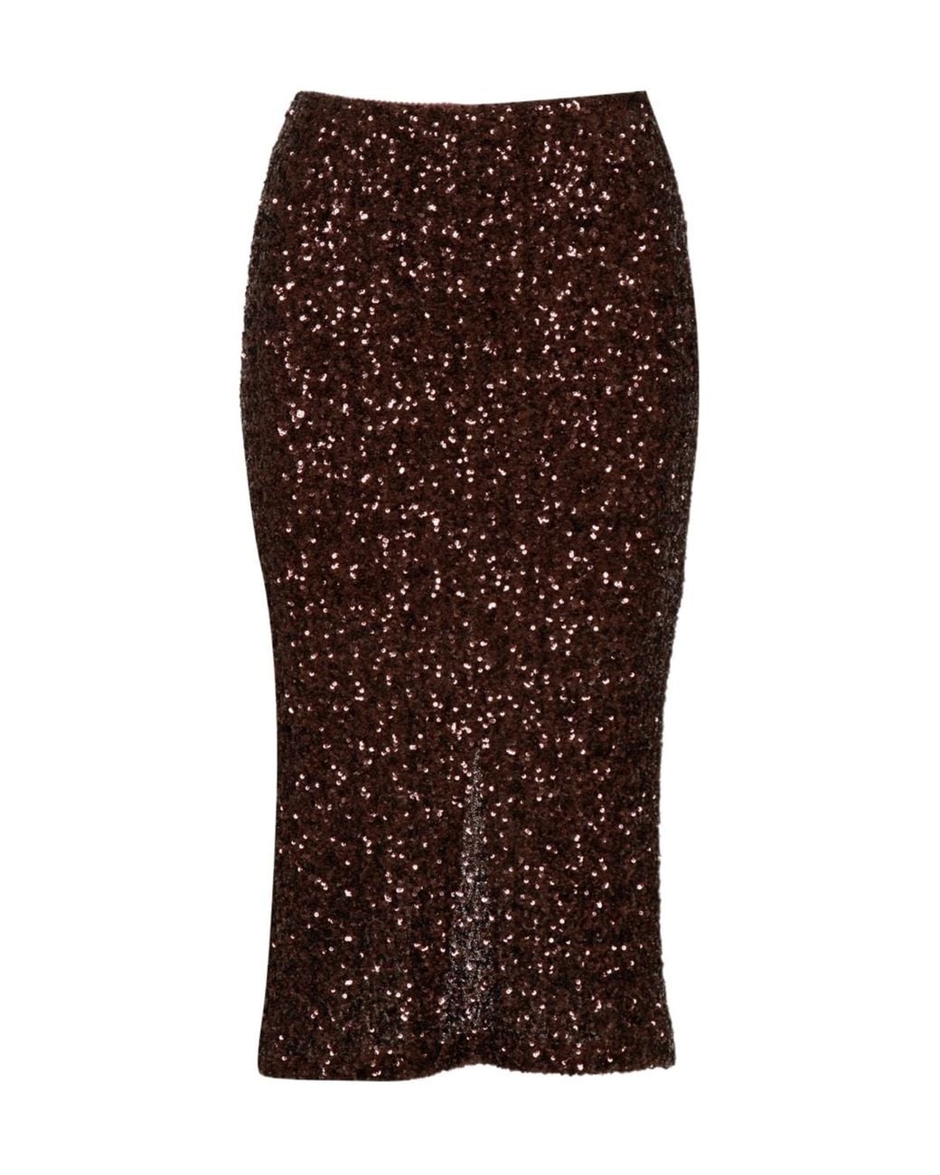 Aniye By Brown Sequined Skirt