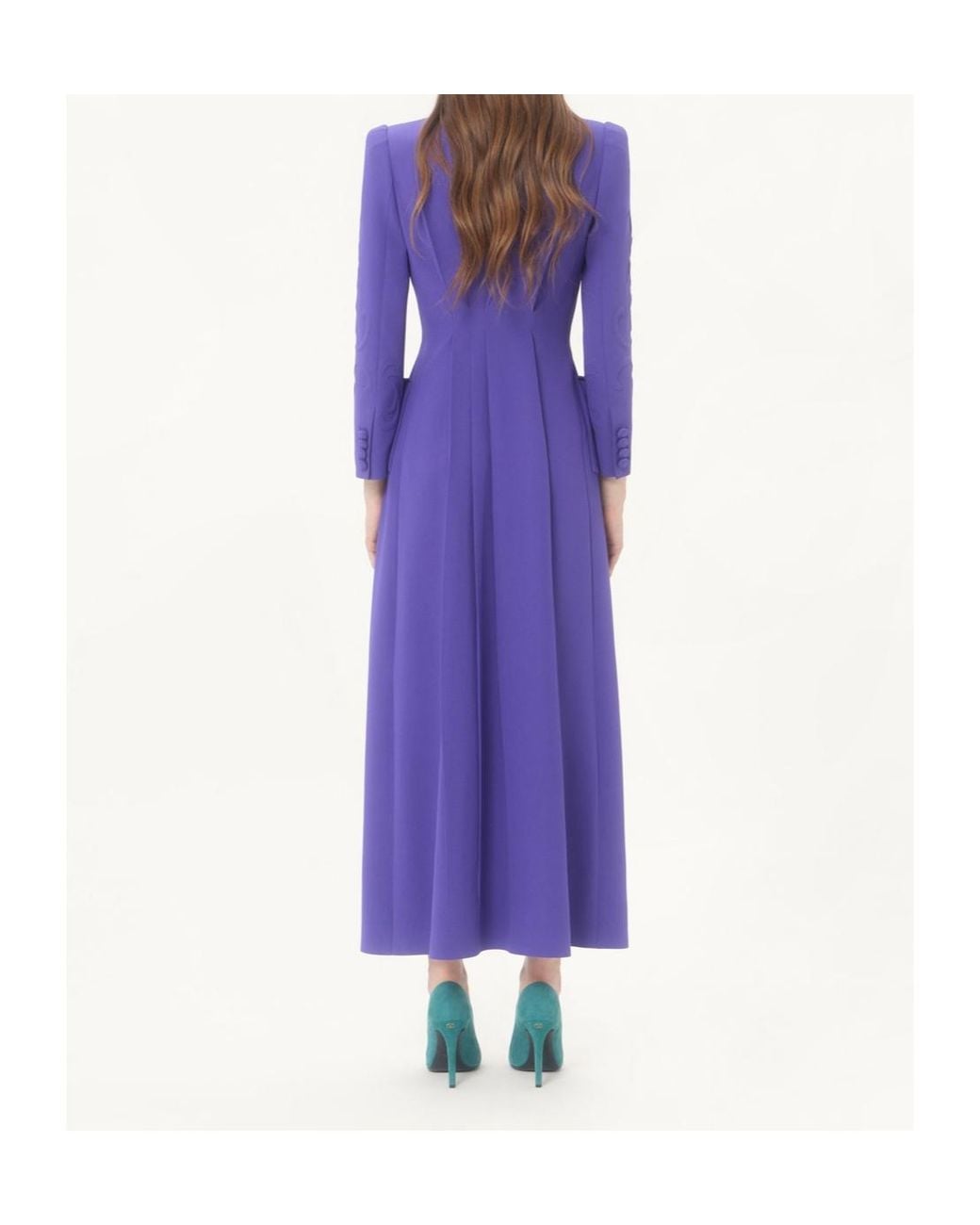 Valentino Purple Long-Sleeved Coat