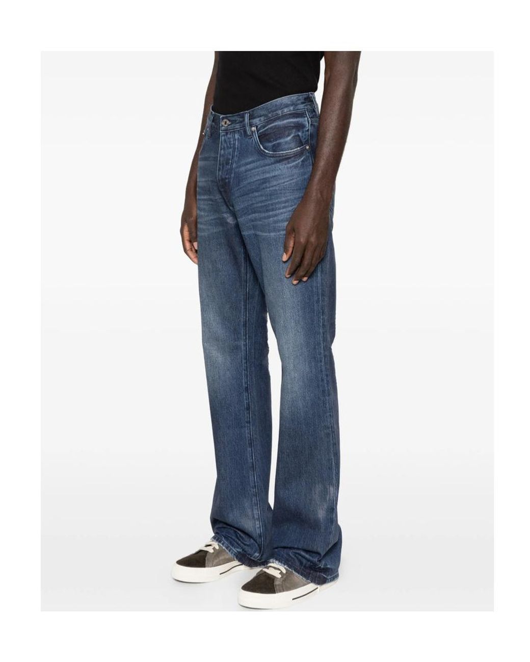 Purple Brand Blue Belt Loop Jeans for men