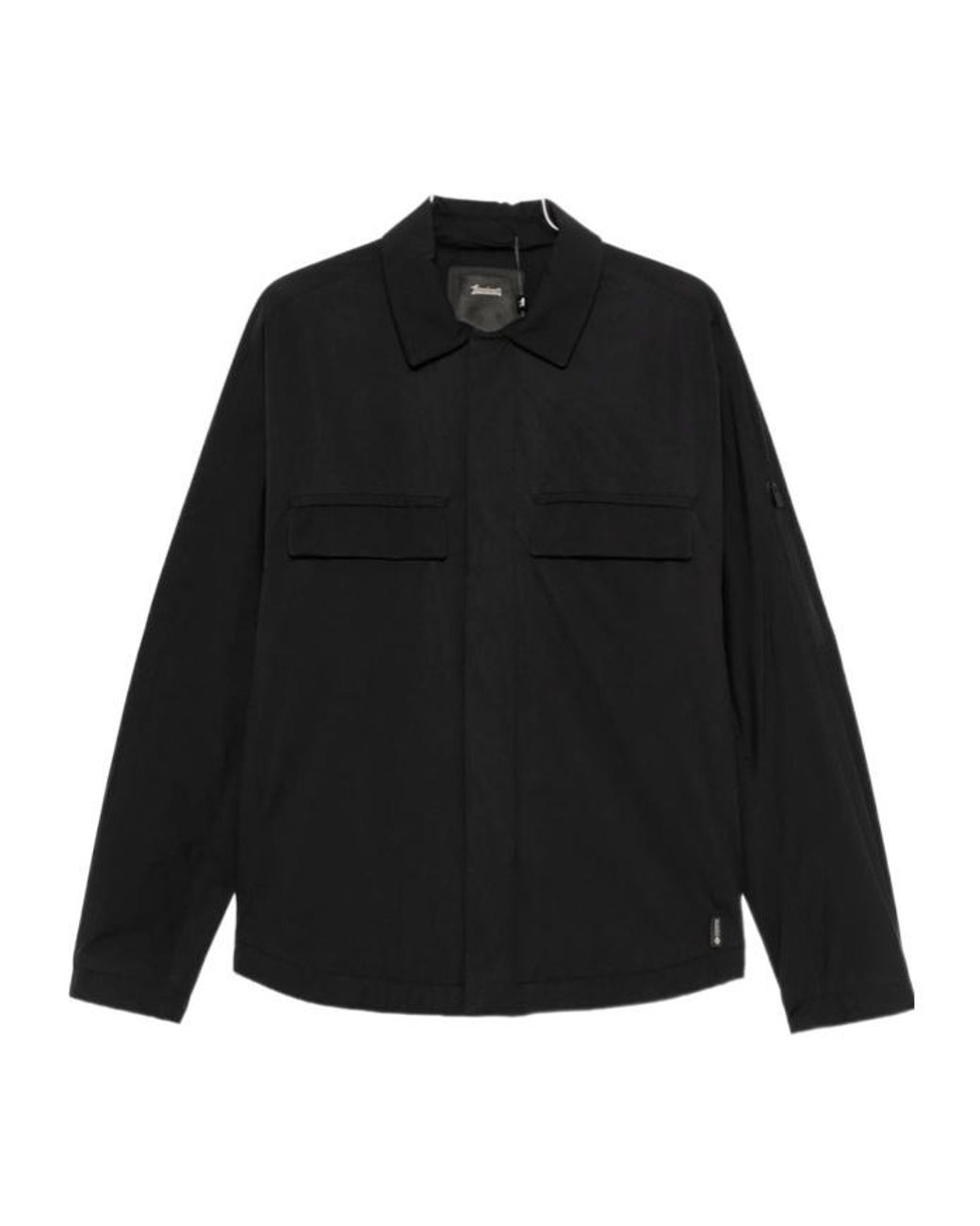 Herno Black Long-Sleeve Casual Jacket for men