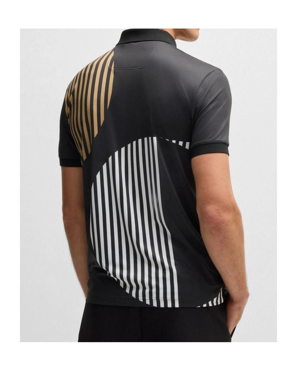 Boss Black Boss Paddy Stripe Detailed Polo Shirt for men