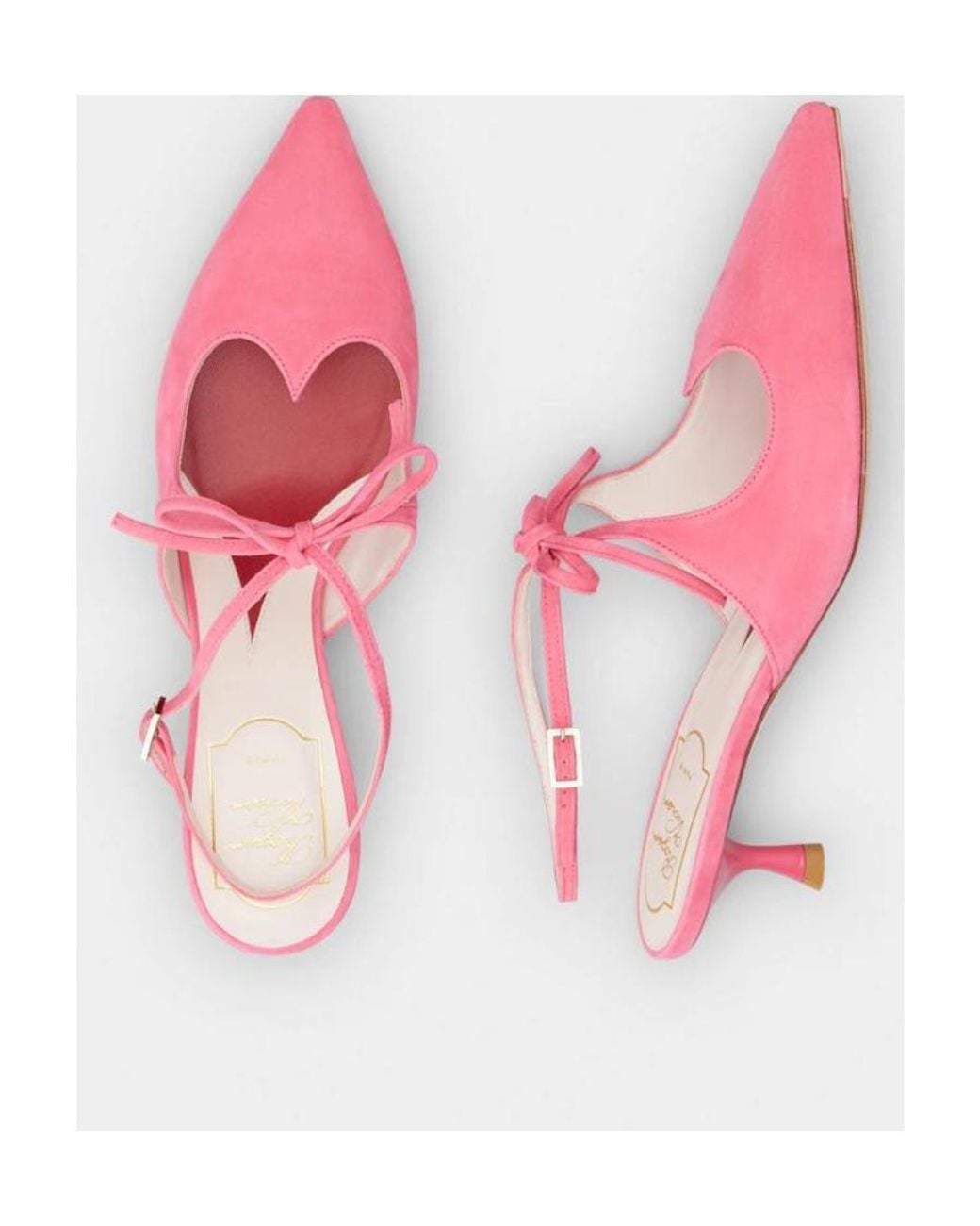 Roger Vivier Pink I Love Vivier Bow Slingback Mules