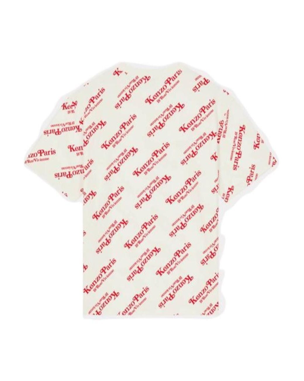 KENZO White All-Over Logo Printed Oversize T-Shirt for men