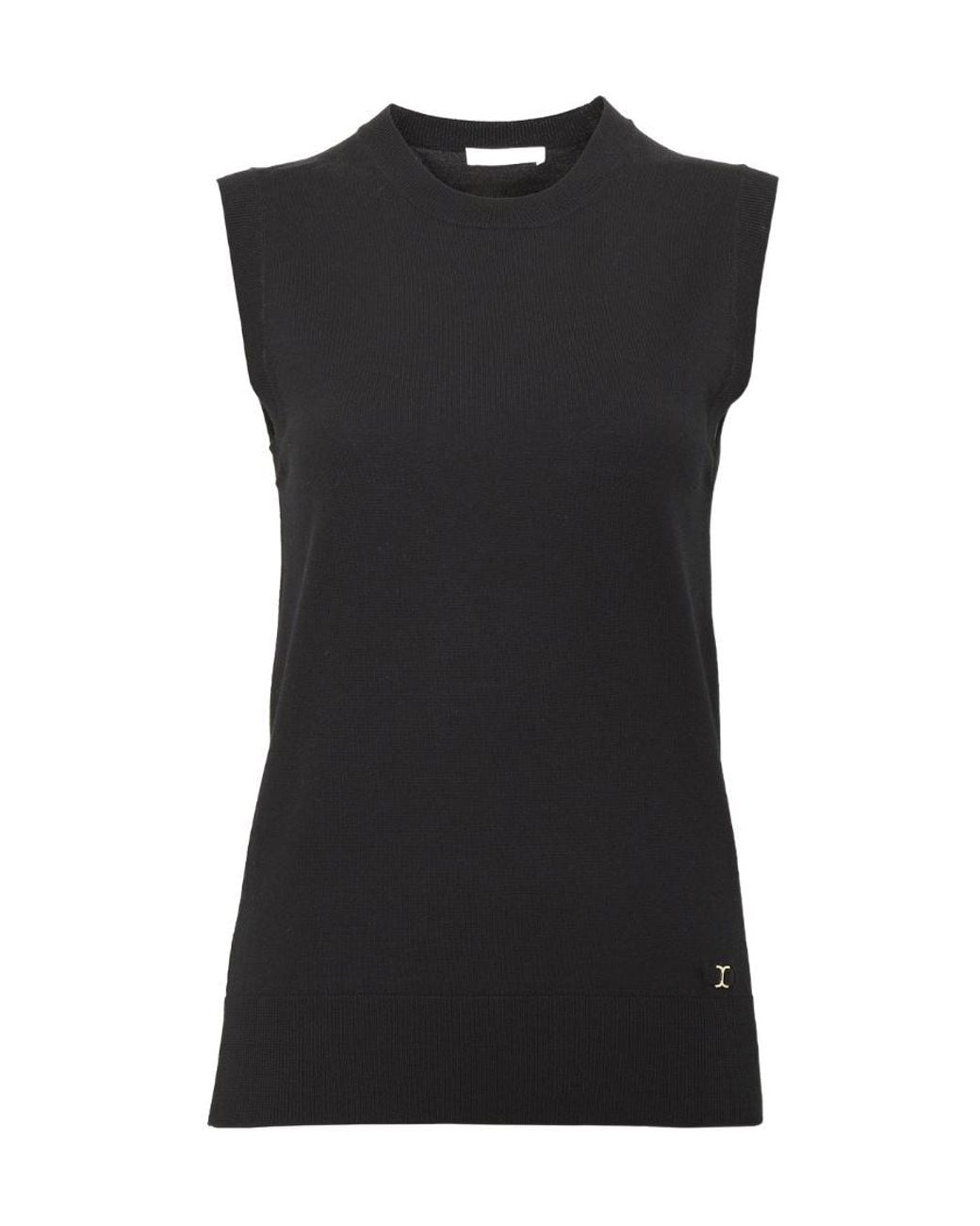 Chloé Black Chloé Sleeveless Knitted Top