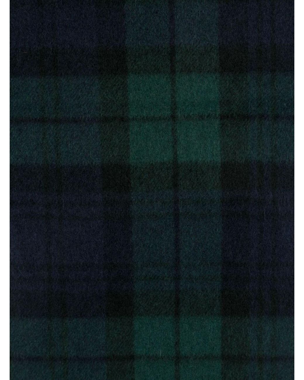 Polo Ralph Lauren Blue Tartan-Pattern Scarf for men