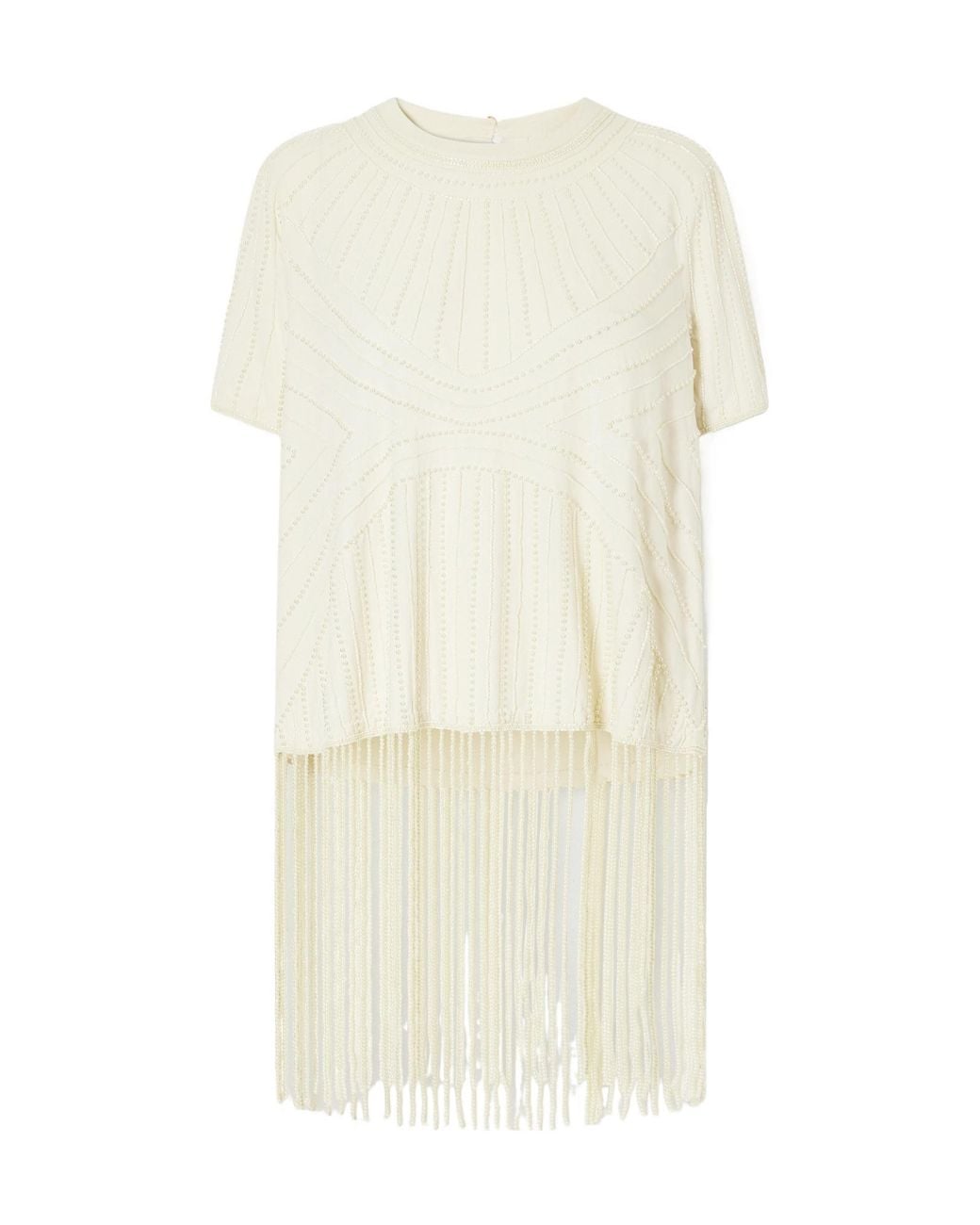 Sea White Carlotta Embellished Cotton Blouse
