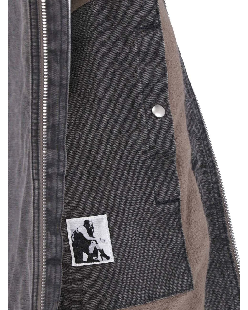 Rick Owens Black Gimp Zipfront Jacket for men